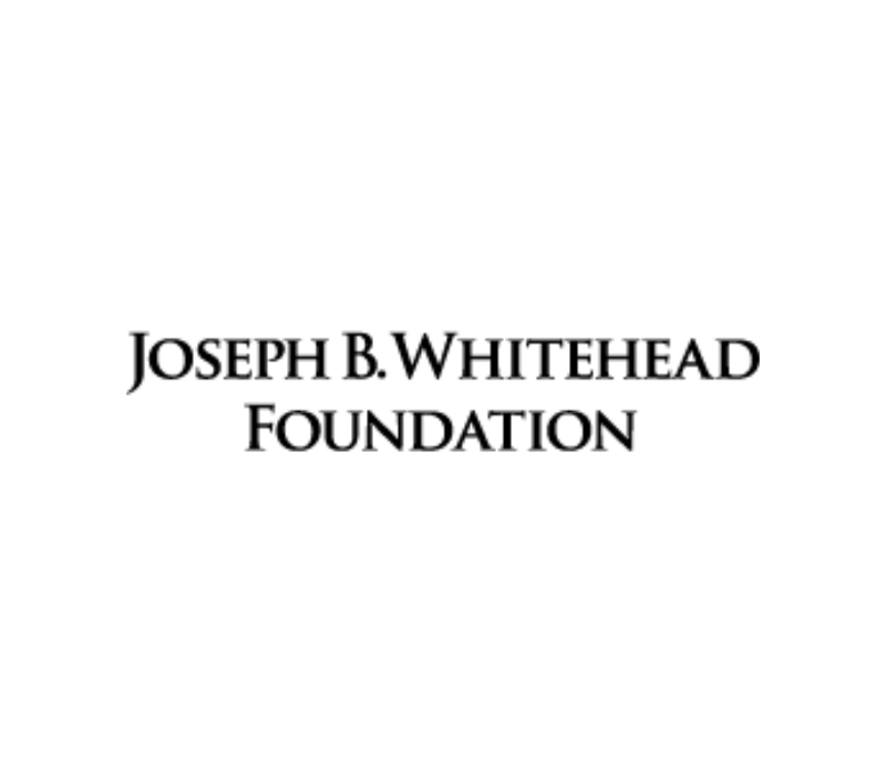 Text reading "Joseph B. Whitehead Foundation" in black uppercase letters on a white background, highlighting its commitment to arts-integrated learning initiatives.